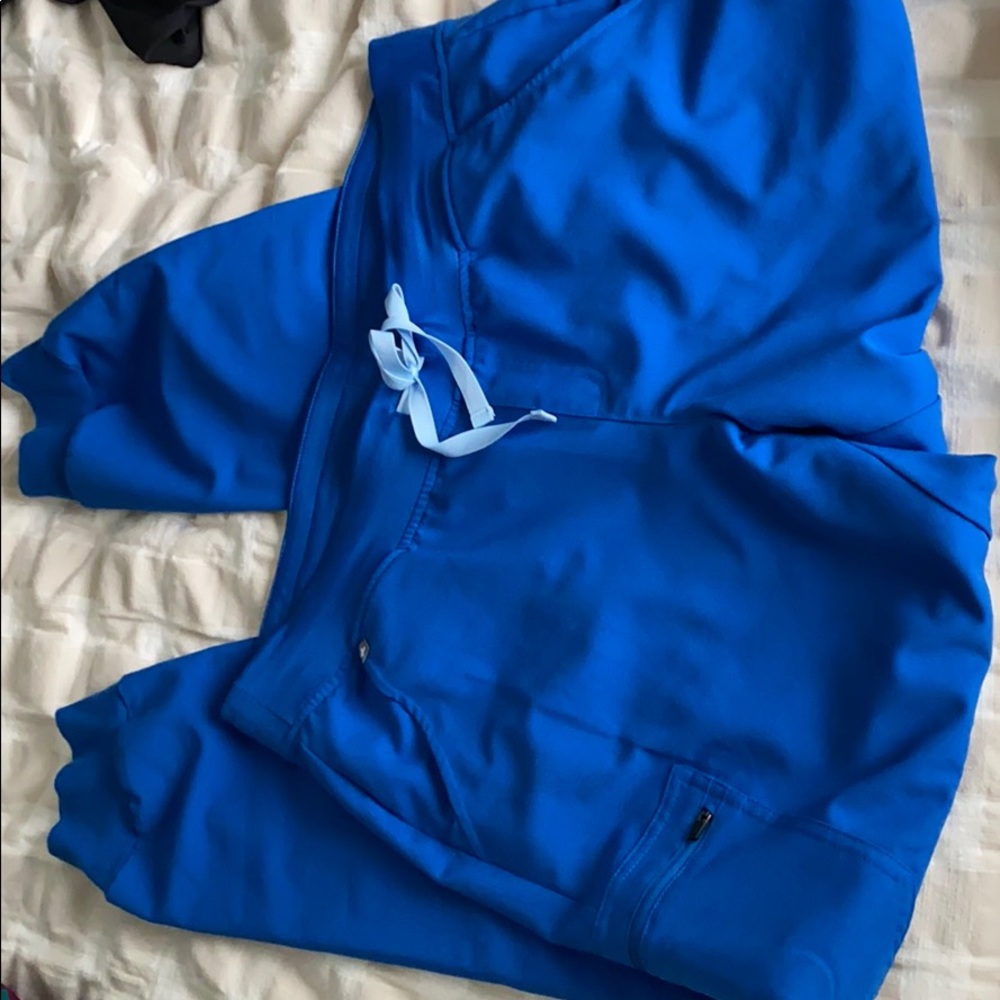 Figs royal blue scrub jogger bottoms